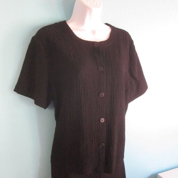 Orvis Womens Blouse Size M / L  Black Travel Button Up Top New & Unworn 42" Bust - Picture 1 of 9